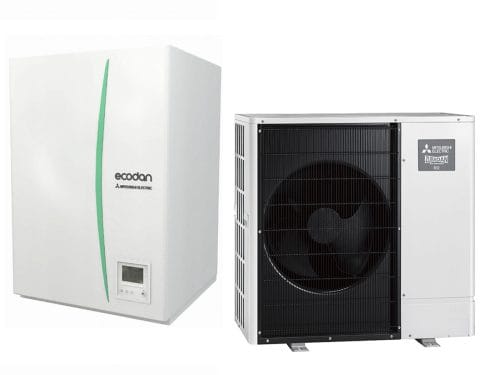 SILTUMSŪKNIS MITSUBISHI ELECTRIC ZUBADAN INVERTER EHSD-YM9D PUD-SHWM140YAA Siltumsūkņu uzstādīšana Rīgā. Siltumsūkņi Latvijā.