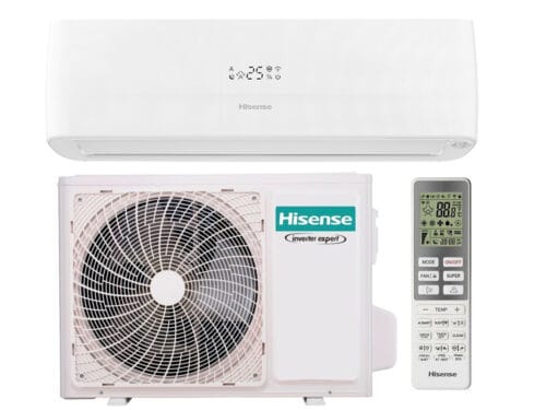 Gaiss-gaiss siltumsūknis Hisense Energy Pro NORDIC 3.5 kW Siltumsūkņu uzstādīšana Rīgā. Siltumsūkņi Latvijā.