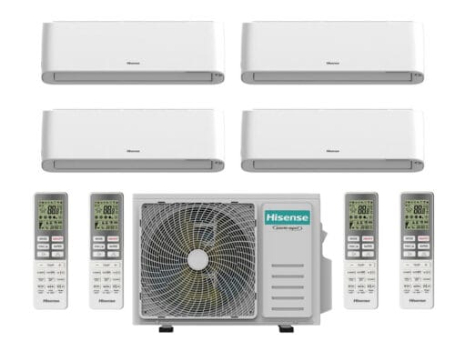 Hisense Energy Pro Plus Multisplit QG25XV0E-4AMW81U4RJC Siltumsūknis Siltumsūkņu uzstādīšana Rīgā. Siltumsūkņi Latvijā.