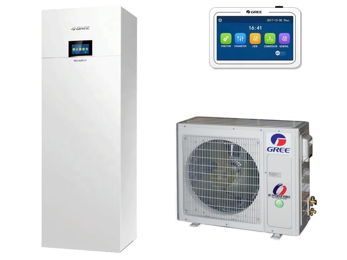 Siltumsūknis gaiss-ūdens Gree Versati III DUO 6,0-5,8kW Siltumsūkņu uzstādīšana Rīgā. Siltumsūkņi Latvijā.