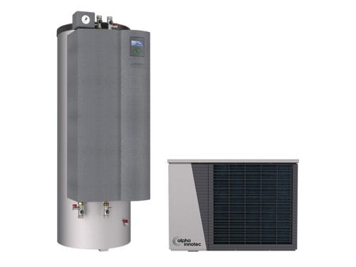 Siltumsūknis gaiss-ūdens Alpha Innotec Hybrox 5 + HSV 180, 5.4 kW 180 L Siltumsūkņu uzstādīšana Rīgā. Siltumsūkņi Latvijā.